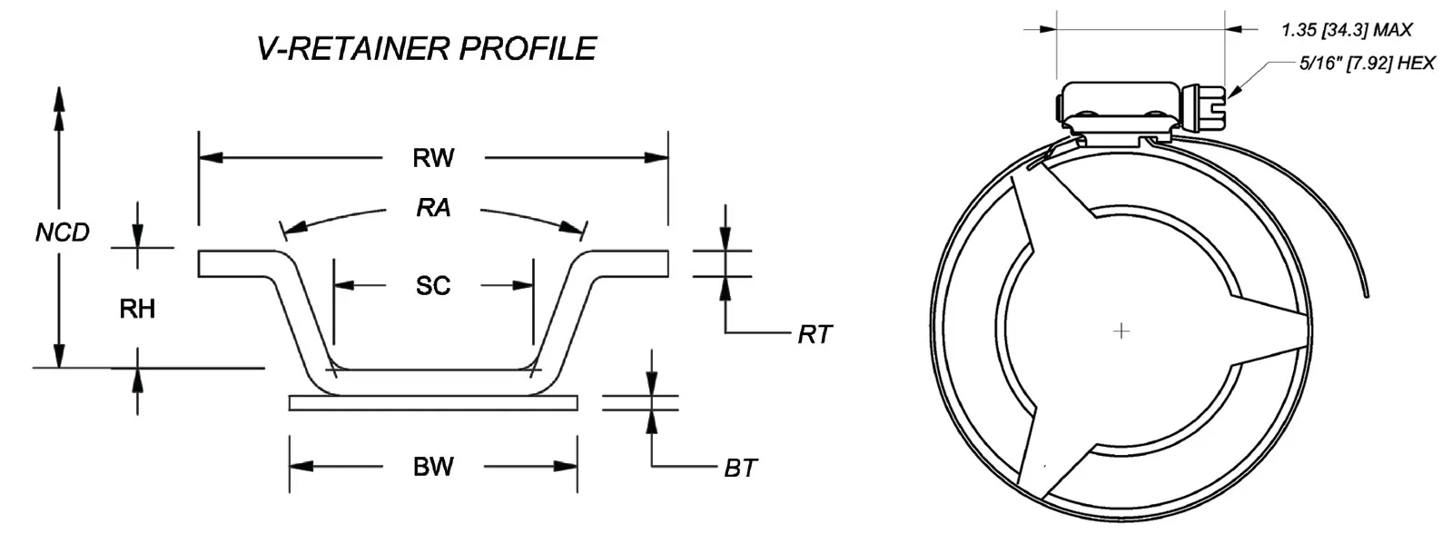 Worm Drive V-Band Clamps